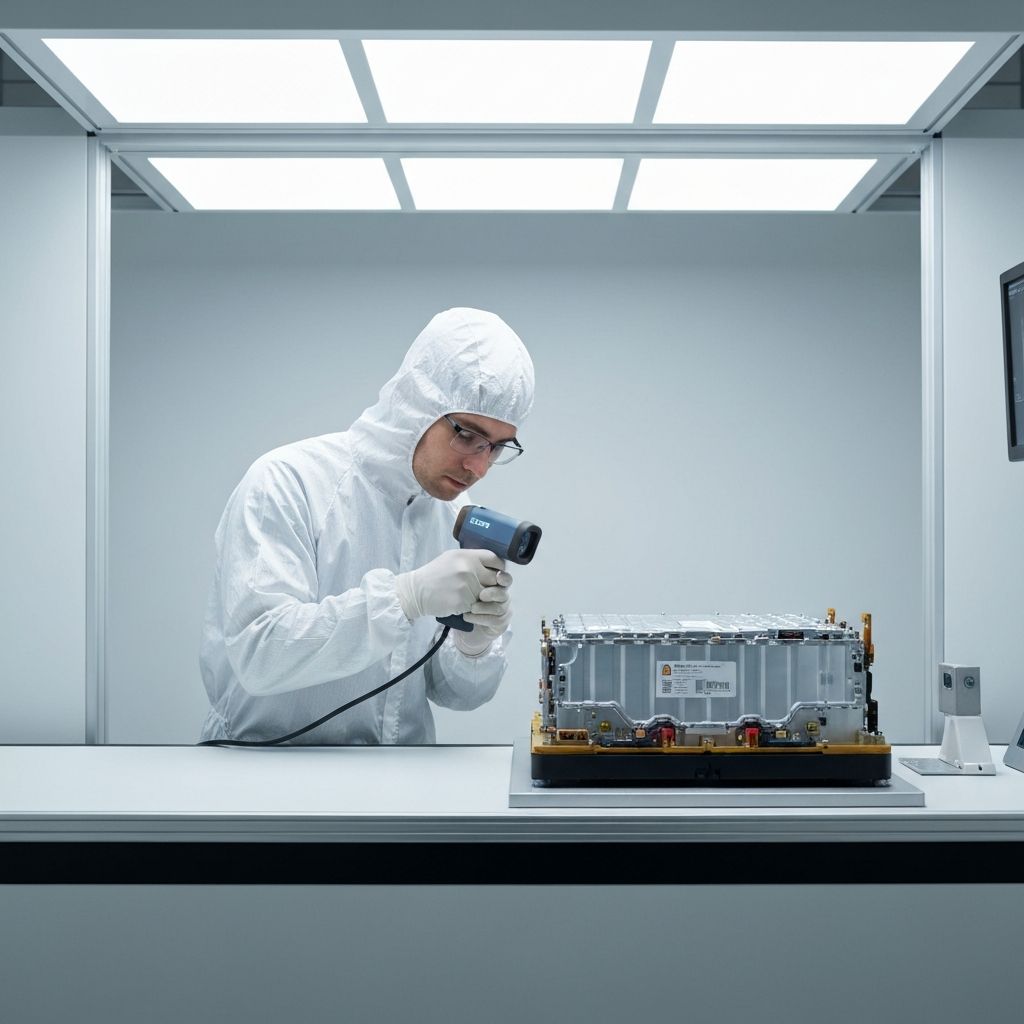 YANTI EV Battery Revival Lab - Technician with Thermal Imaging